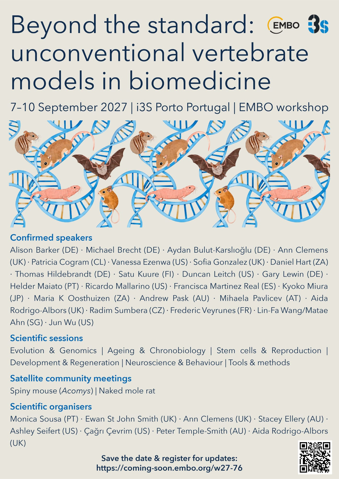 Fany as Invited speaker at 2026 Beyond the standard: unconventional vertebrate models in biomedicine EMBO Workshop